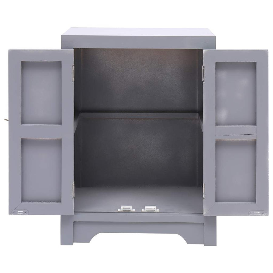 Bedside Cabinet Grey 38x28x52 cm Paulownia Wood