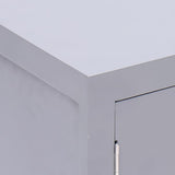 Bedside Cabinet Grey 38x28x52 cm Paulownia Wood - 45-Degree Angle