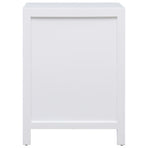 Bedside Cabinet White 38x28x52 cm Paulownia Wood