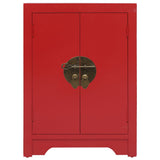 Bedside Cabinet Red 38x28x52 cm Paulownia Wood