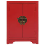 Bedside Cabinet Red 38x28x52 cm Paulownia Wood