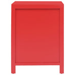Bedside Cabinet Red 38x28x52 cm Paulownia Wood