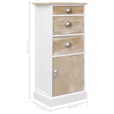 Side Cabinet 38x28x86 cm Paulownia Wood - Close-Up Angle