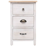 Side Cabinet 35x25x57 cm Paulownia Wood - Front View