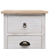 Side Cabinet 35x25x57 cm Paulownia Wood - Rear View