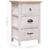 Side Cabinet 35x25x57 cm Paulownia Wood - Close-Up Angle
