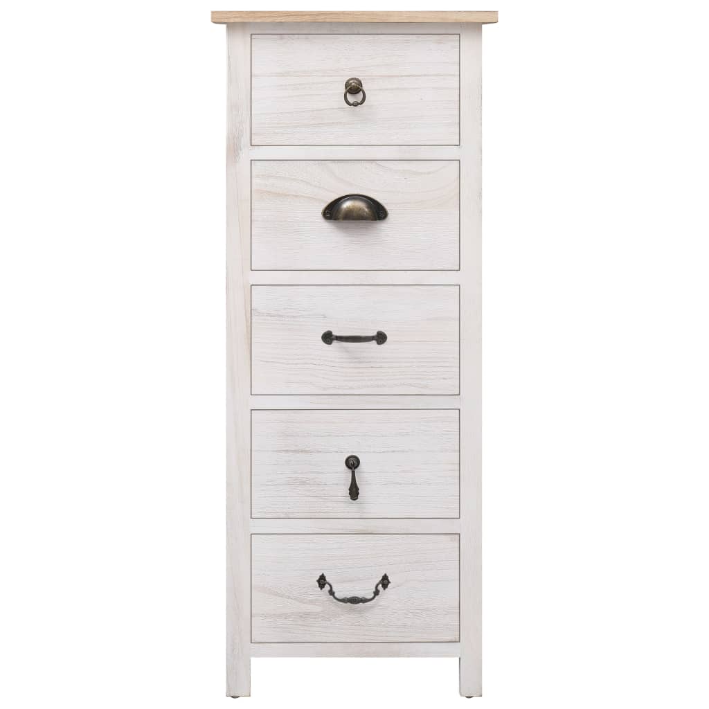 Side Cabinet 35x25x87 cm Paulownia Wood
