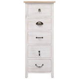 Side Cabinet 35x25x87 cm Paulownia Wood - Front View