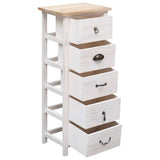 Side Cabinet 35x25x87 cm Paulownia Wood - Top-Down View