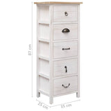 Side Cabinet 35x25x87 cm Paulownia Wood - Close-Up Angle