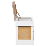 Hall Bench 70x35x45 cm Paulownia Wood - Top-Down View