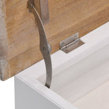 Hall Bench 70x35x45 cm Paulownia Wood - Rear View