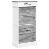 Shoe Cabinet Grey 50x28x98 cm Paulownia Wood