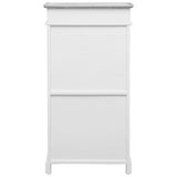 Shoe Cabinet Grey 50x28x98 cm Paulownia Wood - Side View