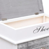 Shoe Cabinet Grey 50x28x98 cm Paulownia Wood - 45-Degree Angle