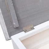 Shoe Cabinet Grey 50x28x98 cm Paulownia Wood - Rear View