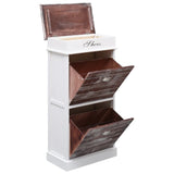 Shoe Cabinet Brown 50x28x98 cm Paulownia Wood - Top-Down View