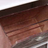 Shoe Cabinet Brown 50x28x98 cm Paulownia Wood - Rear View