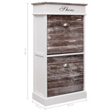 Shoe Cabinet Brown 50x28x98 cm Paulownia Wood - Low Angle