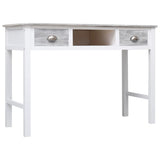 Writing Desk Grey 110x45x76 cm Wood - Front View