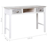 Writing Desk Grey 110x45x76 cm Wood - Low Angle