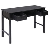 Writing Desk Black 110x45x76 cm Wood - Side View