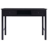 Writing Desk Black 110x45x76 cm Wood - Top-Down View