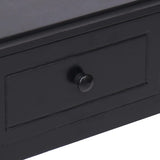 Writing Desk Black 110x45x76 cm Wood - Close-Up Angle