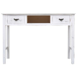 Console Table Antique White 110x45x76 cm Wood - Top-Down View