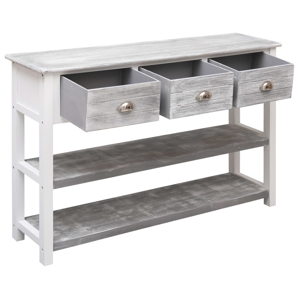 Sideboard Antique Grey 115x30x76 cm Wood