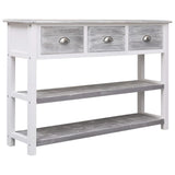 Sideboard Antique Grey 115x30x76 cm Wood - Side View