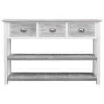 Sideboard Antique Grey 115x30x76 cm Wood