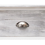 Sideboard Antique Grey 115x30x76 cm Wood - Close-Up Angle