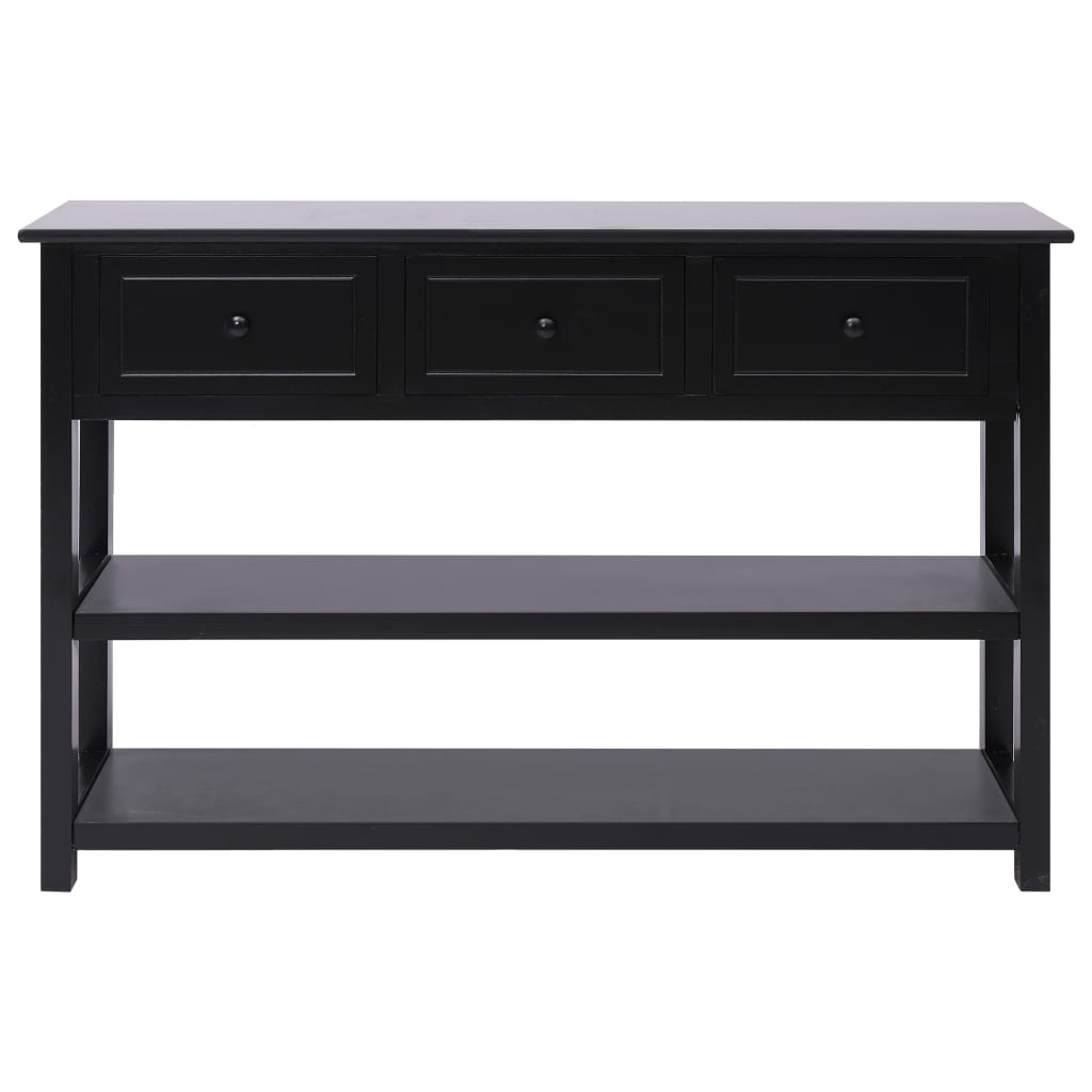 Sideboard Black 115x30x76 cm Wood