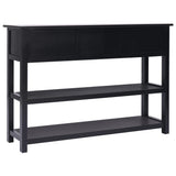 Sideboard Black 115x30x76 cm Wood - Top-Down View