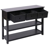 Sideboard Black 115x30x76 cm Wood