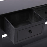 Sideboard Black 115x30x76 cm Wood