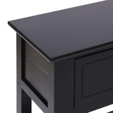 Sideboard Black 115x30x76 cm Wood