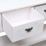 Sideboard Antique White 115x30x76 cm Wood - Rear View