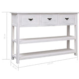 Sideboard Antique White 115x30x76 cm Wood - Extra Image