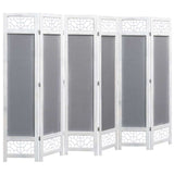 6-Panel Room Divider Grey 210x165 cm Fabric