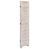4-Panel Room Divider White 140x165 cm Wood - Top-Down View