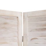 4-Panel Room Divider White 140x165 cm Wood - 45-Degree Angle