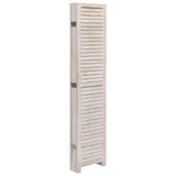 6-Panel Room Divider White 210x165 cm Wood - Top-Down View