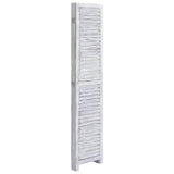 4-Panel Room Divider Grey 140x165 cm Wood