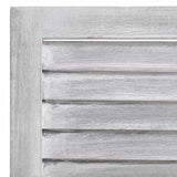 4-Panel Room Divider Grey 140x165 cm Wood