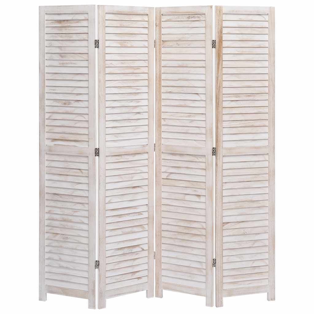 4-Panel Room Divider 140x165 cm Wood