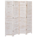 4-Panel Room Divider 140x165 cm Wood