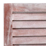 3-Panel Room Divider Brown 105x165 cm Wood - Rear View