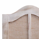 4-Panel Room Divider White 140x165 cm Fabric - Rear View